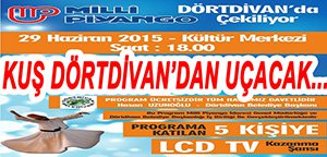 TAHİL KUŞU DÖRTDİVAN'DAN UÇACAK...