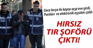 TIR ŞOFÖRÜ HIRSIZ YAKALANDI!