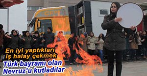 ÜNİVERSİTEDE PKK'LI GRUP NEVRUZU KUTLADI