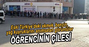 UZUN KUYRUKLAR ÖĞRENCİLER İSYAN ETTİRDİ