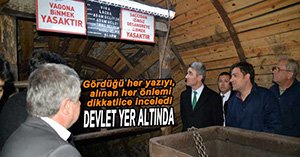 VALİ BARUŞ MADEN OCAĞINA İNDİ...