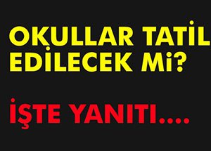 VALİ'DEN KAR TATİLİ AÇIKLAMASI...