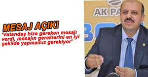 'VATANDAŞ BİZE GEREKEN MESAJI VERDİ'