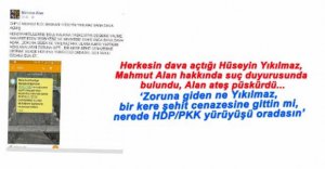 YIKILMAZ, MAHMUT ALAN HAKKINDA DAVACI OLDU