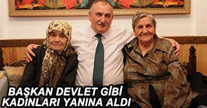 YILMAZ, İLK KADIN MUHTAR VE KUAFÖRLE...