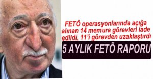 14 MEMUR GERİ DÖNDÜ 11'İ AÇIĞA ALINDI