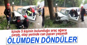 AĞACA ÇARPARAK DURABİLDİ