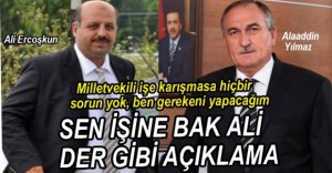 ALAADDİN YILMAZ'DAN ERCOŞKUN'A CEVAP