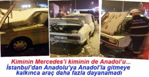 ANADOL MARKA OTOMOBİL ALEV ALDI