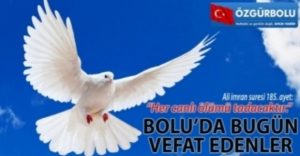 BOLU'DA VEFAT EDENLER - 29 OCAK CUMA