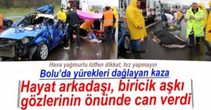 BOLU'DA YÜREKLERİ DAĞLAYAN KAZA