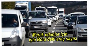 BOLU'DAKİ ARAÇ SAYISI BELLİ OLDU
