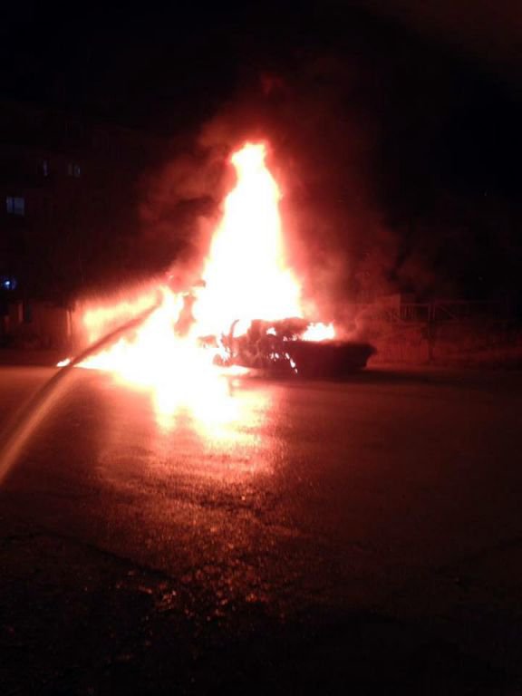 LPGLİ ARAÇ ALEV ALEV YANDI