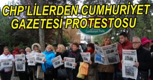 CHP'LİLERDEN CUMHURİYET GAZETESİ PROTESTOSU