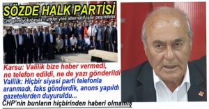 CHP'NİN İDDİASINA VALİLİKTEN JET YANIT GELDİ