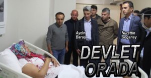 VALİ BARUŞ VE DOĞANAY YARALILARI ZİYARET ETTİ...