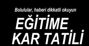 MERKEZDE TAŞIMALI EĞİTİME KAR TATİLİ....