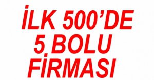 İLK 500'DE 5 FİRMAMIZ YER ALDI
