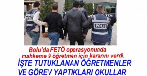 İŞTE TUTUKLANAN ÖĞRETMENLER VE OKULLARI