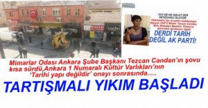 İŞYERLERİNİN YIKIMINA BAŞLANDI