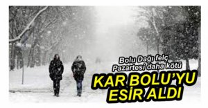 BOLU'DA KAR HAYATI FELÇ ETTİ