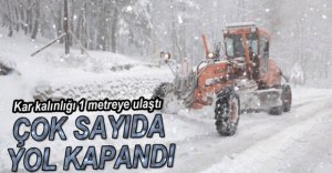 KAR KÖY YOLLARINI KAPATTI