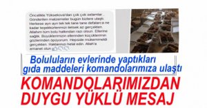 KOMANDOLARIMIZDAN TEŞEKKÜR MESAJI...
