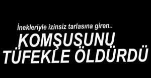 KOMŞUNU TÜFEKLE VURDU