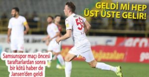 MAÇIN EN KÖTÜ HABERİ....