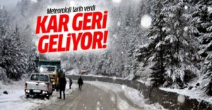 METEOROLOJİDEN KAR UYARI