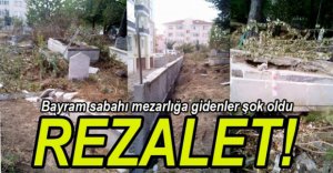 MEZARLAR YERLE BİR OLDU
