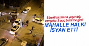 O KAVŞAKTA YİNE KAZA OLDU, VATANDAŞ TEPKİLİ