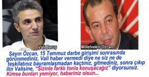 ÖZCAN'DAN VALİ'YE GARİP SÖZLER