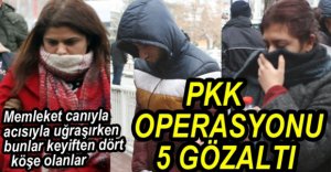 PKK OPERASYONUNDA 5 KİŞİ ADLİYEDE