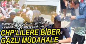 POLİS CHP'Lİ GRUBA MÜDAHALE ETTİ