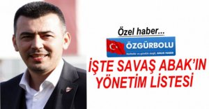 SAVAŞ ABAK'IN BÜYÜK ORANDA NETLEŞEN LİSTESİ...