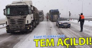 TIR'IN KAPATTIĞI TEM OTOYOLU YENİDEN AÇILDI!