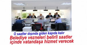 VEZNELER BELİRLİ SAATLERDE HİZMET VERECEK