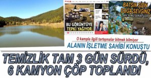 6 KAMYON ÇÖP TOPLANDI