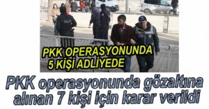 7 KİŞİ HAKKINDA KARAR VERİLDİ