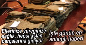 ASKERLERİMİZ İÇİN ATKI VE BERE ÖRDÜLER