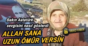 ATATÜRK'E SEVGİSİNİ BÖYLE GÖSTERDİ...