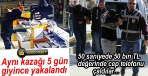 AYNI KAZAĞI 5 GÜN GİYİNCE YAKALANDI
