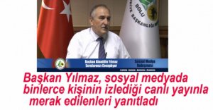 BAŞKAN SOSYAL MEDYADAN CEVAPLADI