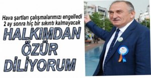 BAŞKAN YILMAZ BOLU HALKINDAN ÖZÜR DİLEDİ