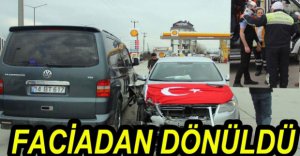 BENZİNLİKTE KAFA KAFAYA ÇARPIŞTILAR