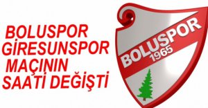 BOLUSPOR MAÇININ SAATİ DEĞİŞTİ