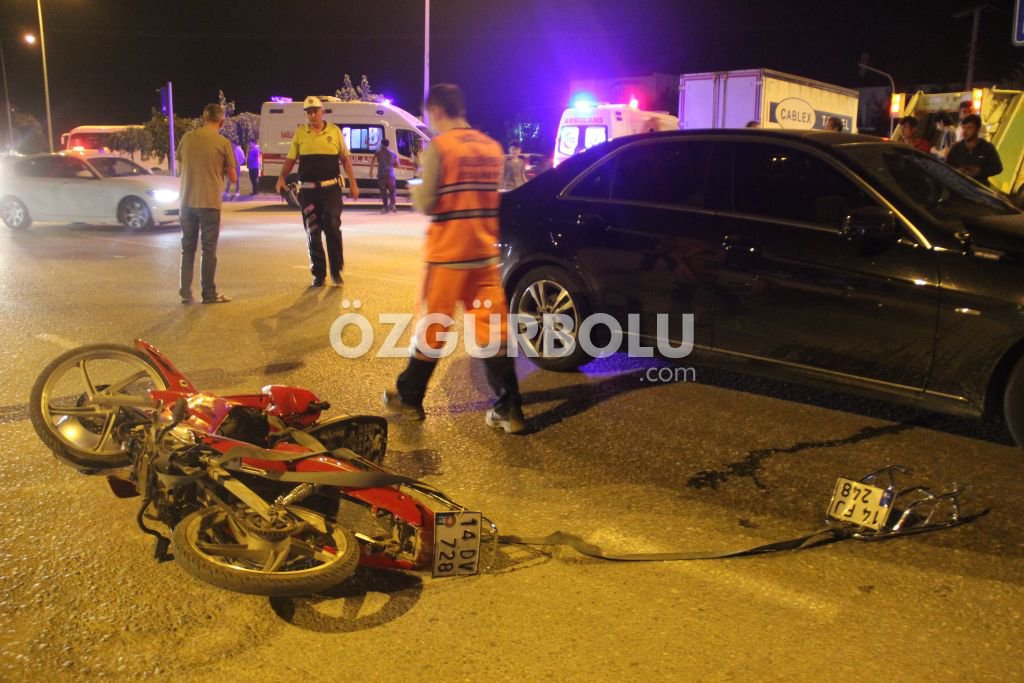 MOTOSİKLET, HALAT VE OTOMOBİL KAZASI