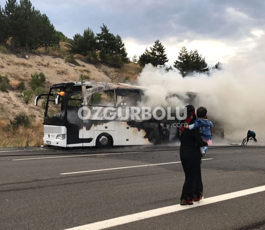 OTOBÜS ALEV ALEV YANDI