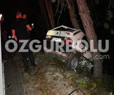 TAKLA ATARAK AĞACA ÇARPTI